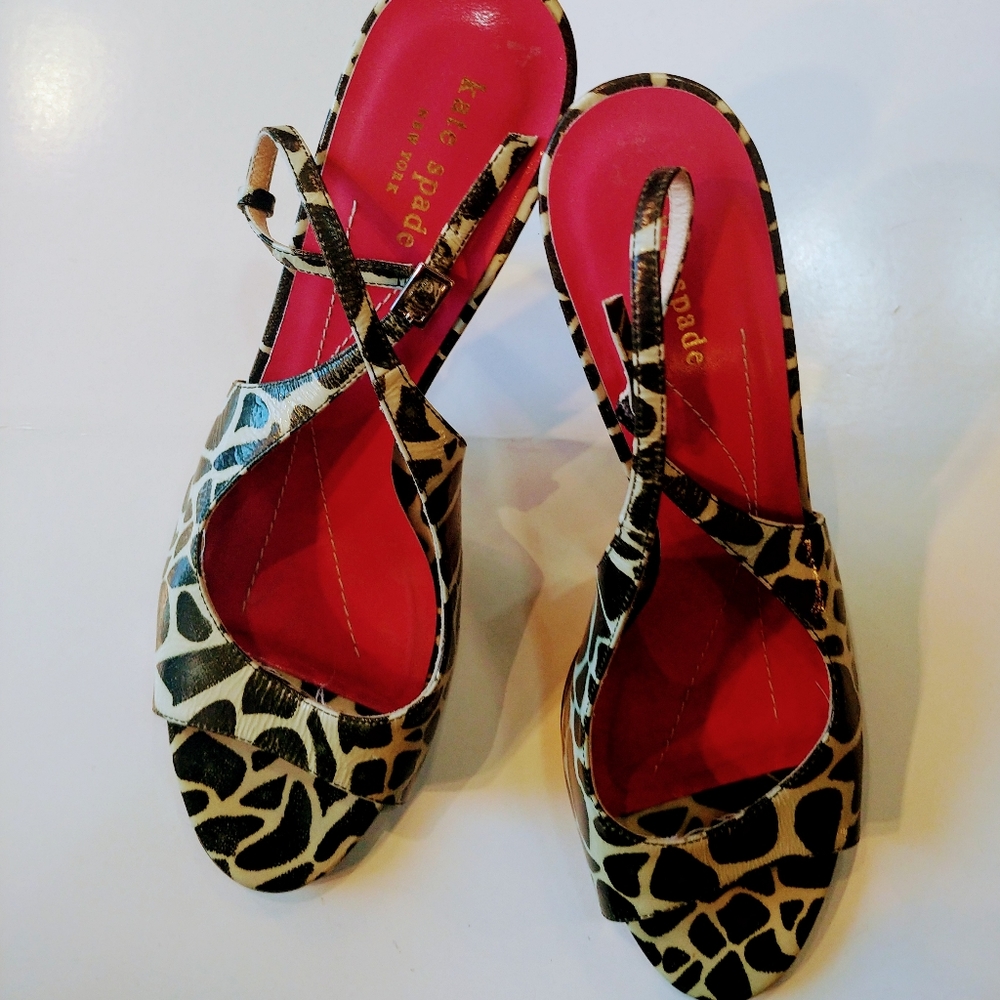 Kate Spade zebra print heels